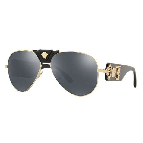 versace glasses ve2150q|Versace VE2150Q 62 Dark Grey & Gold Sunglasses .